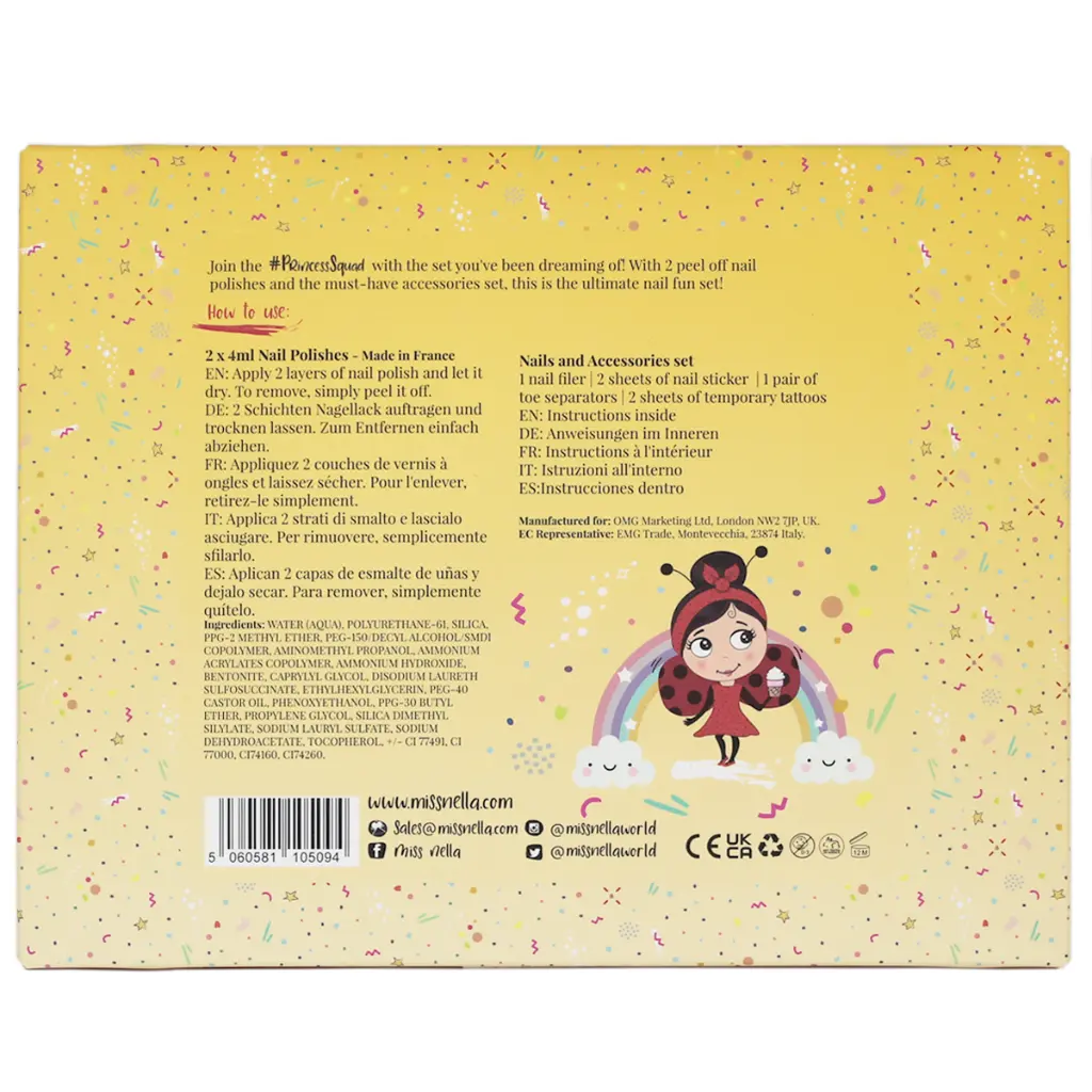 Miss Nella ManiCute Set (nails and accessories set) - Metalic