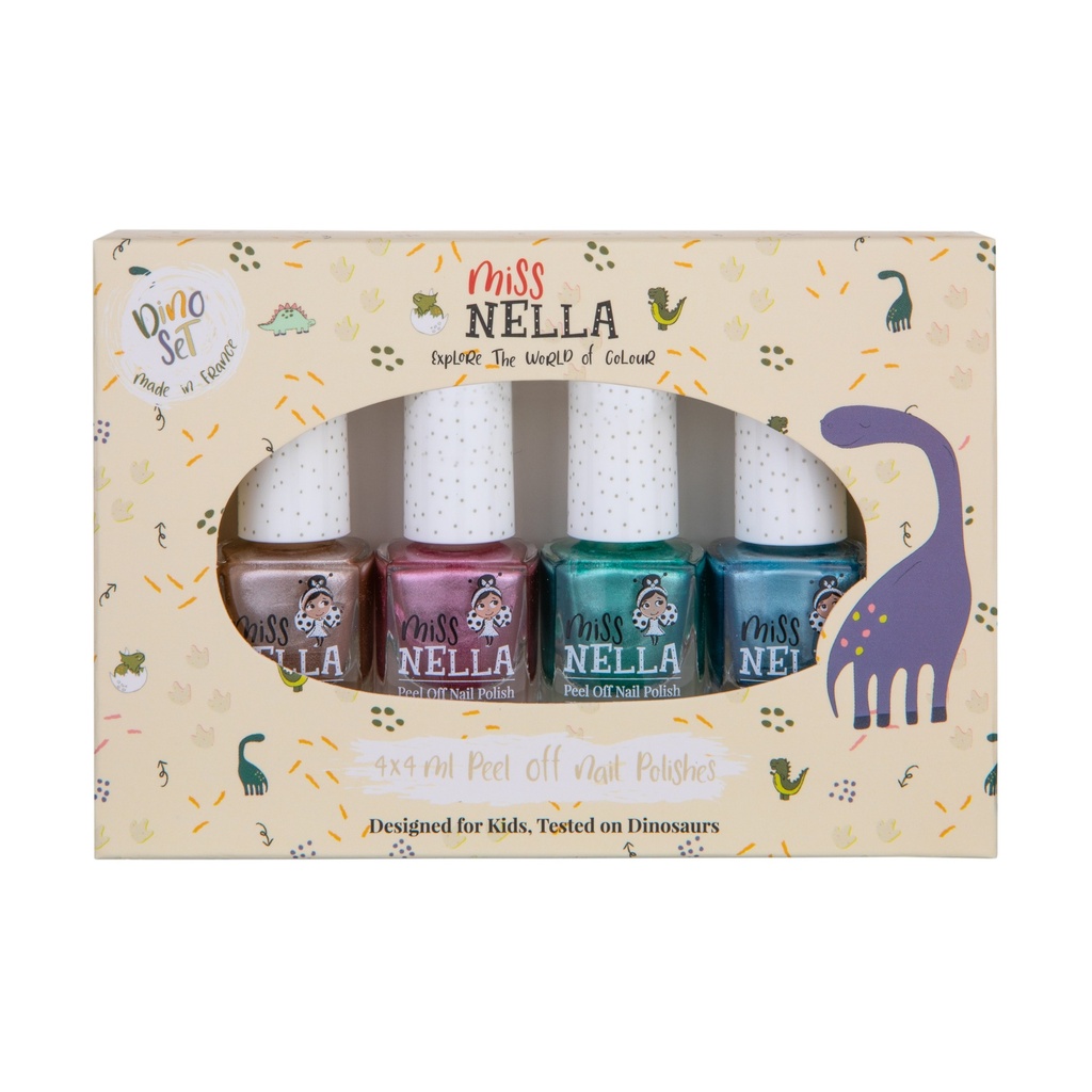 Miss Nella Nail Polish 4-pack - Dino Collection