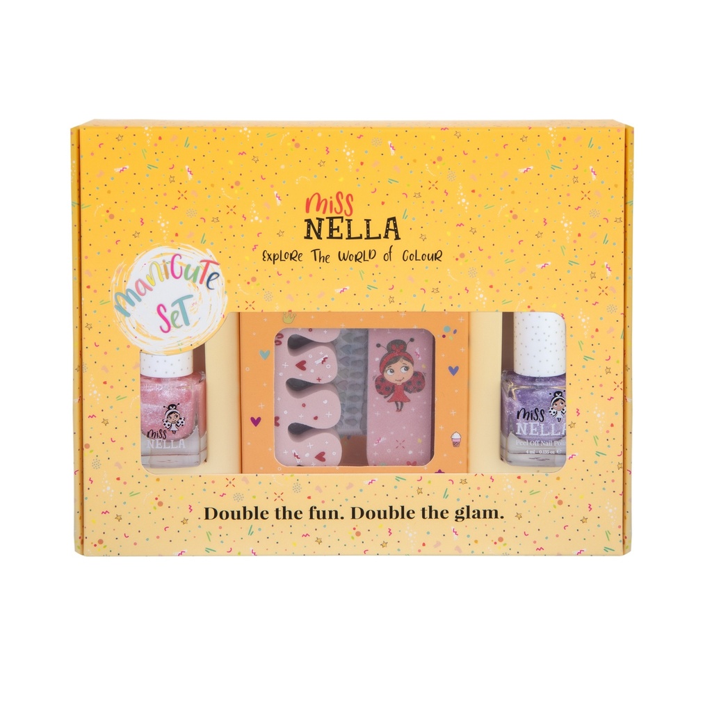 Miss Nella ManiCute Set (nails and accessories set) - Glitter