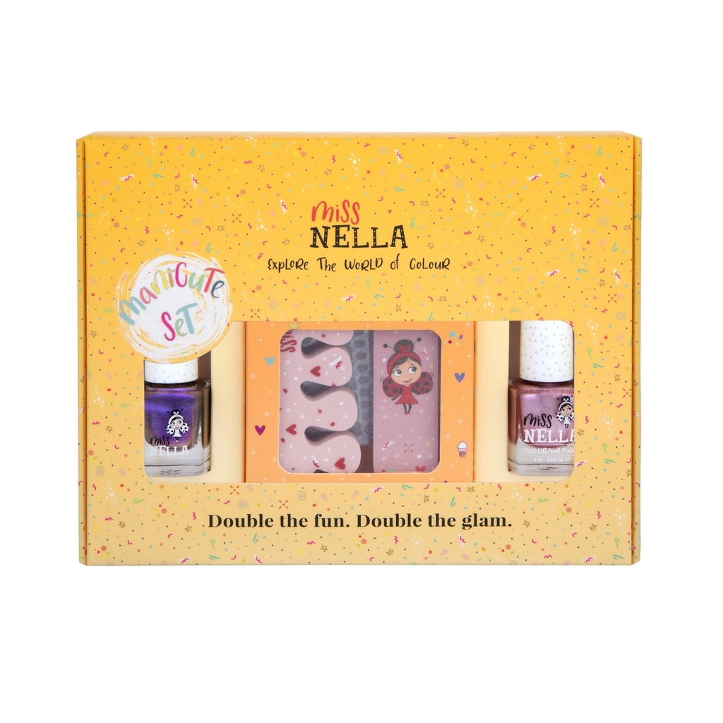 Miss Nella ManiCute Set (nails and accessories set) - Metalic
