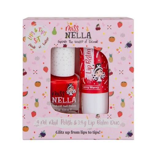 [MN-00085] Miss Nella Besties Duo Pack Lip Balm - Luvvy Wuvvy & Nail Polish
