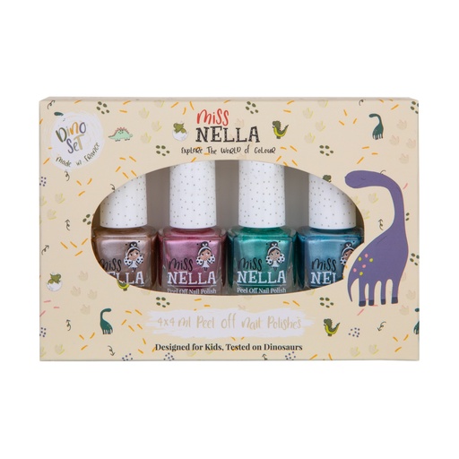 [MN-00080] Miss Nella Nail Polish 4-pack - Dino Collection