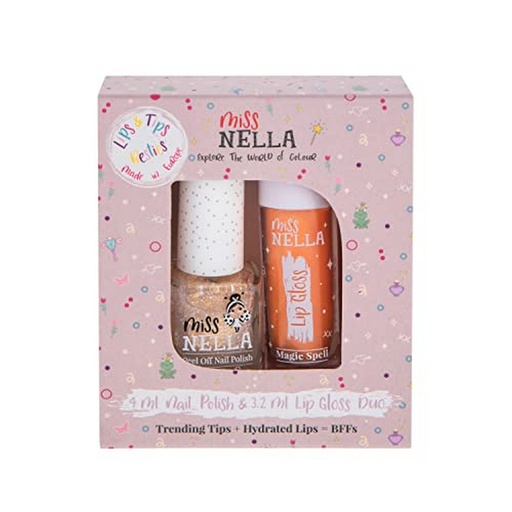 [MN-00092] Miss Nella Lips & Tips Duo Lip Gloss - Magic Spell & Nail Polish