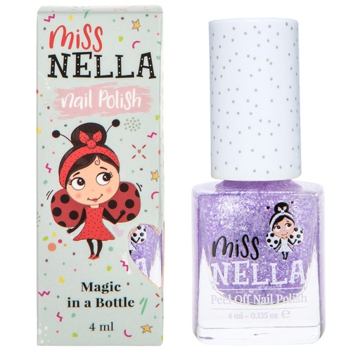 [MN-00065] Miss Nella Kids Peel Off Odour Free Nail Polish - Sparkly Zebra