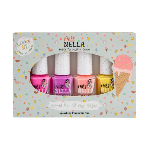 [MN-00084] Miss Nella Nail Polish 4-pack - Summer Collection
